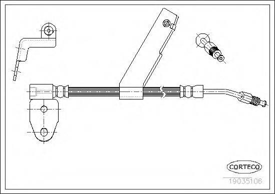 CORTECO 19035106 Гальмівний шланг