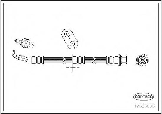 CORTECO 19033068 Гальмівний шланг