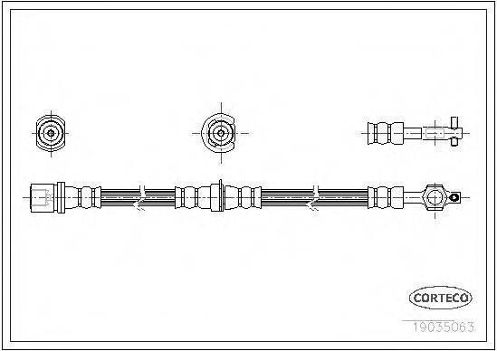 TOYOTA 9094702475 Гальмівний шланг