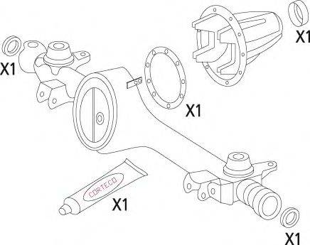 CORTECO 19535848 Комплект прокладок, диференціал