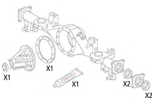 CORTECO 19536218 Комплект прокладок, диференціал