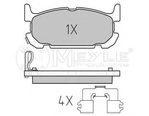 MEYLE 0252402913W Комплект гальмівних колодок, дискове гальмо