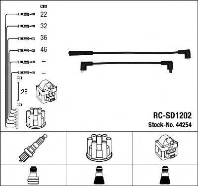 NGK 44254 Комплект дротів запалювання