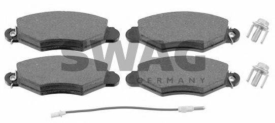 SWAG 21980 Комплект гальмівних колодок, дискове гальмо