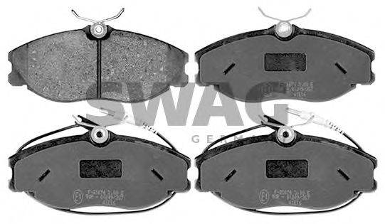 SWAG 62116166 Комплект гальмівних колодок, дискове гальмо