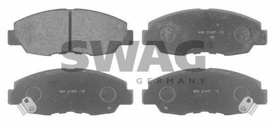 SWAG 21499 Комплект гальмівних колодок, дискове гальмо