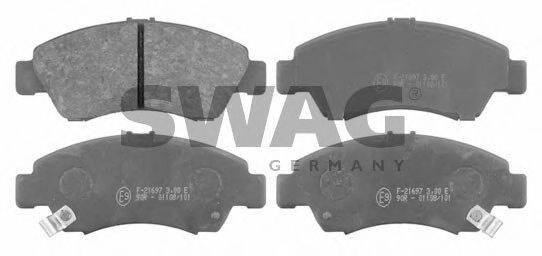 SWAG 21697 Комплект гальмівних колодок, дискове гальмо