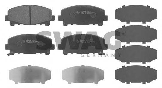 SWAG 24766 Комплект гальмівних колодок, дискове гальмо