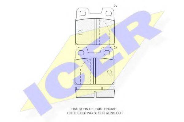ICER 20641 Комплект гальмівних колодок, дискове гальмо