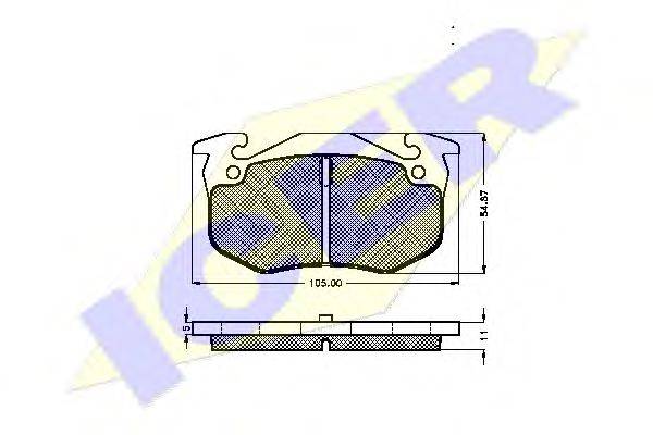 LOBRO 31163 Комплект гальмівних колодок, дискове гальмо