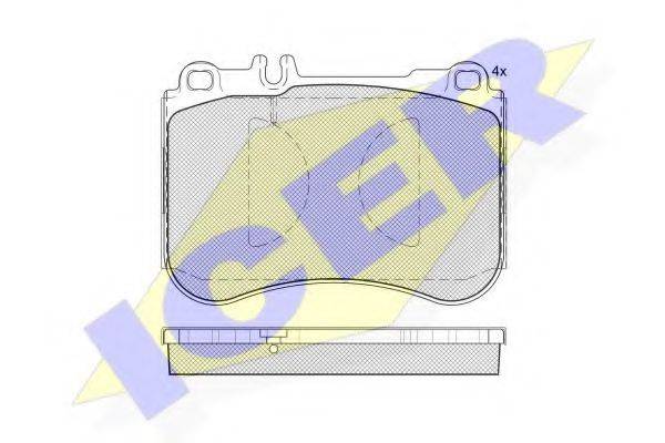 ICER 25179 Комплект гальмівних колодок, дискове гальмо