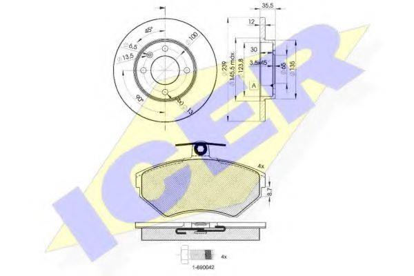 REMSA 631.03 Комплект гальм, дисковий гальмівний механізм