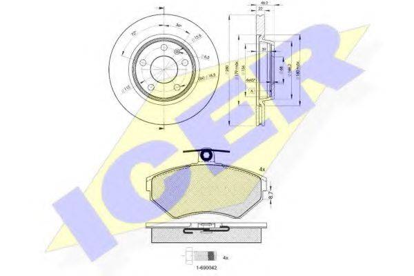 REMSA 631.02 Комплект гальм, дисковий гальмівний механізм