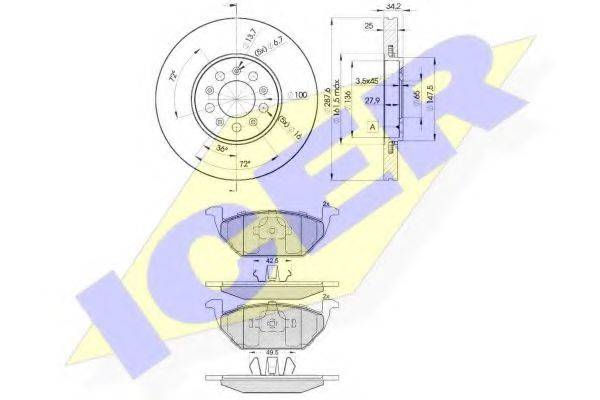 REMSA 633.06 Комплект гальм, дисковий гальмівний механізм