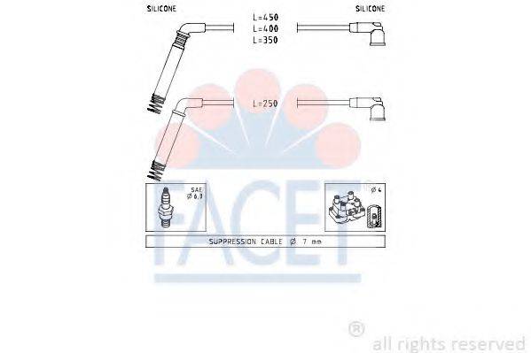 FACET 47208 Комплект дротів запалювання