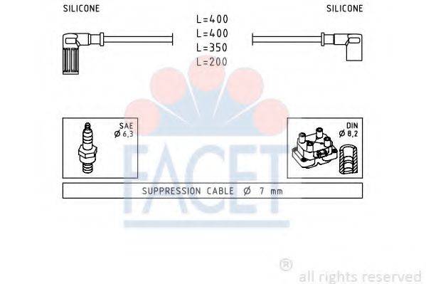 FACET 49527 Комплект дротів запалювання