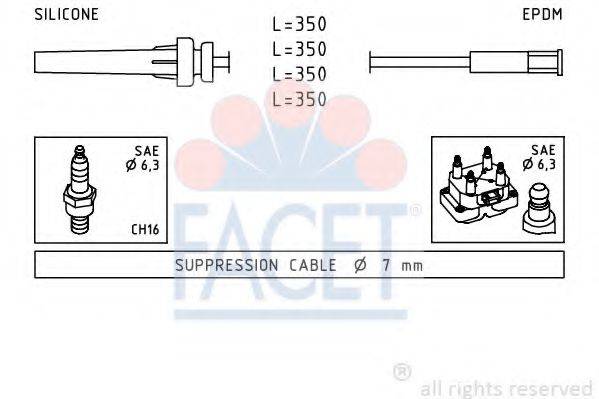 FACET 49511 Комплект дротів запалювання