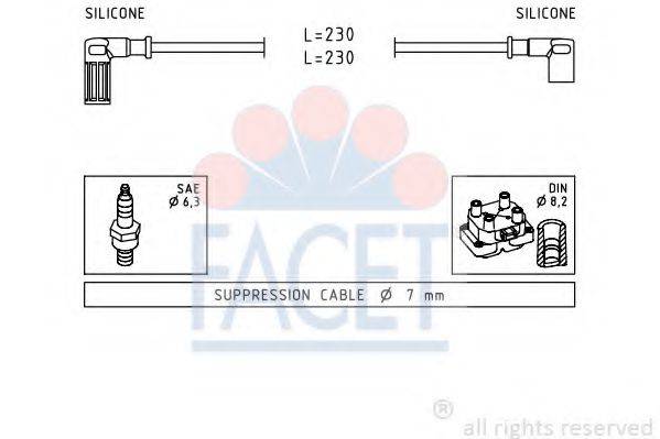 FACET 48614 Комплект дротів запалювання