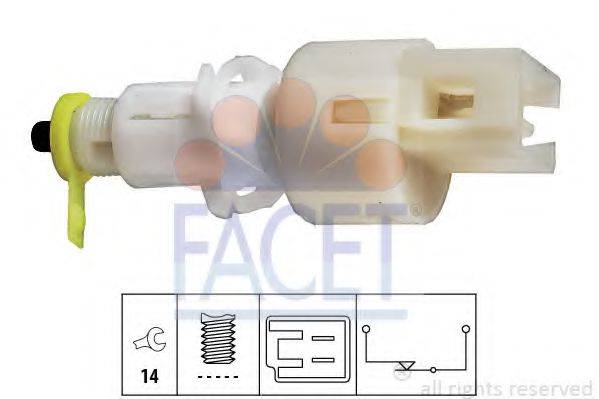 FACET 71108 Вимикач ліхтаря сигналу гальмування; Вимикач, привід зчеплення (Tempomat)