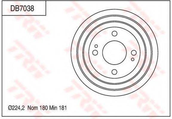 TRW DB7038 Гальмівний барабан