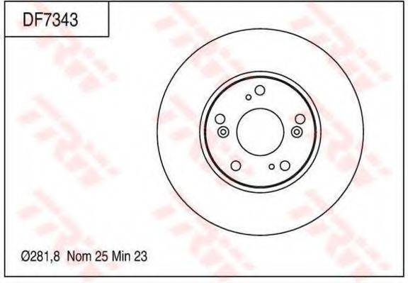 TRW DF7343 гальмівний диск
