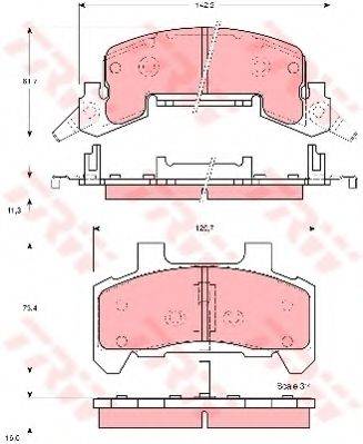 CHEVROLET 18024902 Комплект гальмівних колодок, дискове гальмо