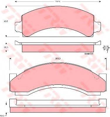 CHEVROLET 15618257 Комплект гальмівних колодок, дискове гальмо