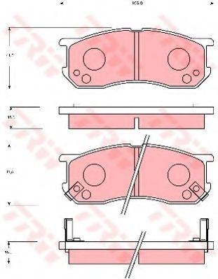 DAIHATSU AY040KE104 Комплект гальмівних колодок, дискове гальмо