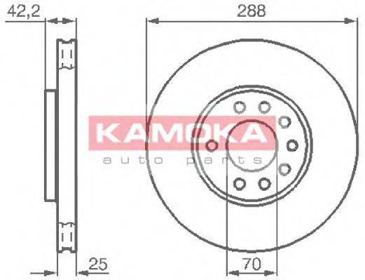 KAMOKA 1031620 гальмівний диск