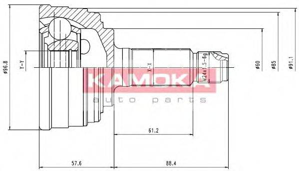 MAXGEAR 490640 Шарнірний комплект, приводний вал