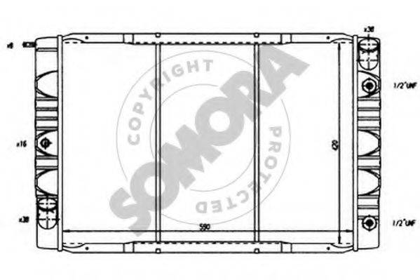 SOMORA 362048 Радіатор, охолодження двигуна