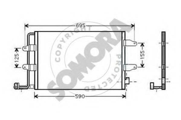 SOMORA 357060 Конденсатор, кондиціонер