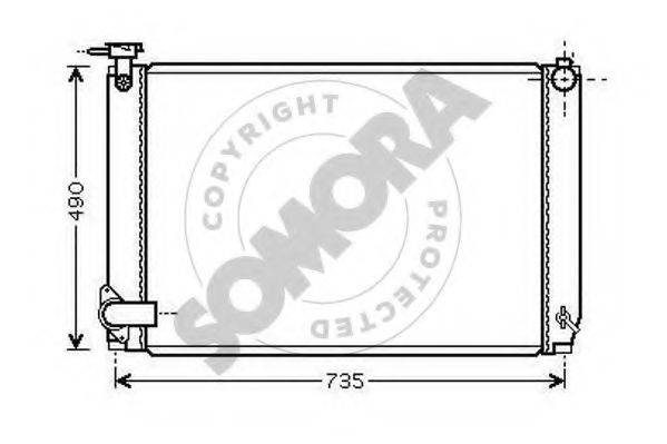 SOMORA 374140B Радіатор, охолодження двигуна