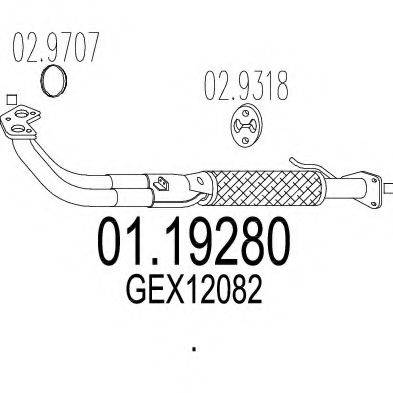 MTS 0119280 Труба вихлопного газу