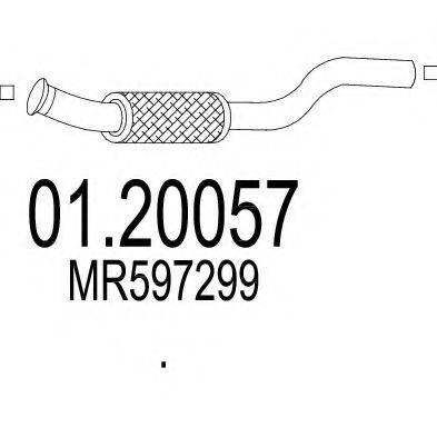 MTS 0120057 Труба вихлопного газу