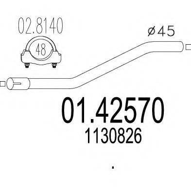 MTS 0142570 Труба вихлопного газу