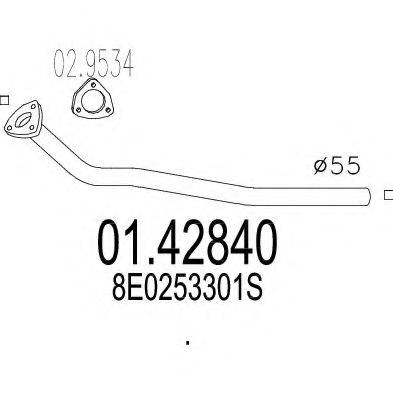 MTS 0142840 Труба вихлопного газу