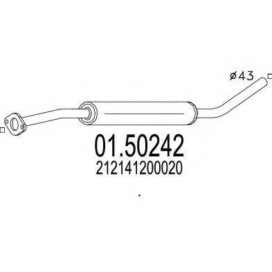 MTS 0150242 Середній глушник вихлопних газів