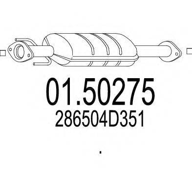 MTS 0150275 Середній глушник вихлопних газів