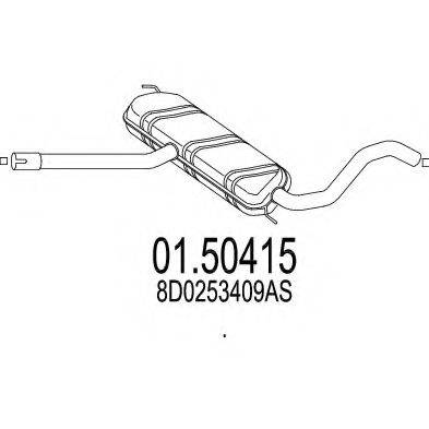 MTS 0150415 Середній глушник вихлопних газів