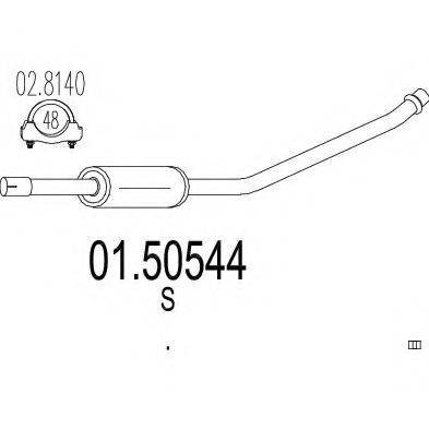 MTS 0150544 Середній глушник вихлопних газів