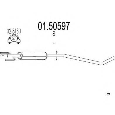 MTS 0150597 Середній глушник вихлопних газів
