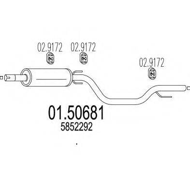 MTS 0150681 Середній глушник вихлопних газів