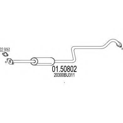 MTS 0150802 Середній глушник вихлопних газів