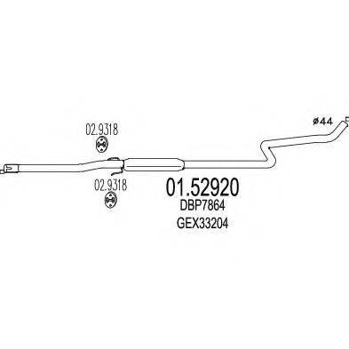 MTS 0152920 Середній глушник вихлопних газів