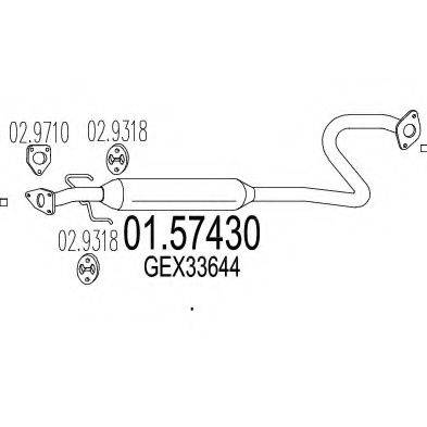 MTS 0157430 Середній глушник вихлопних газів