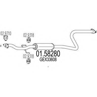 MTS 0158280 Середній глушник вихлопних газів