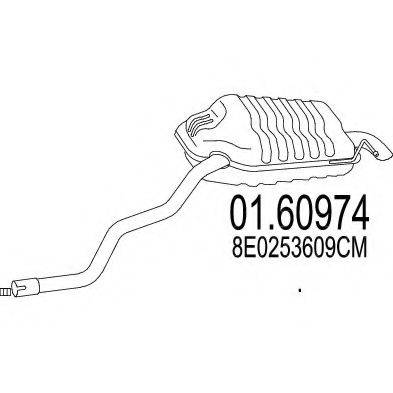 MTS 0160974 Глушник вихлопних газів кінцевий