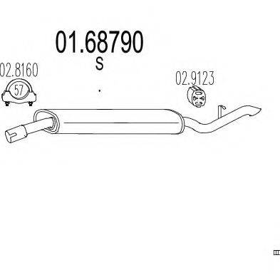 MTS 0168790 Глушник вихлопних газів кінцевий