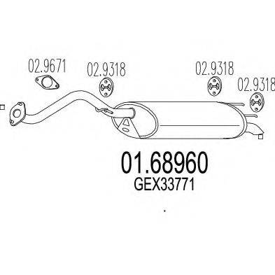 MTS 0168960 Глушник вихлопних газів кінцевий